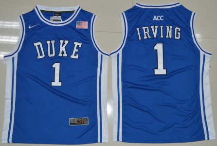 Maillot De Basket NCAA Duke Bleu Devils Kyrie Irving 1 Col V College Basketball Authentique Duke Bleu